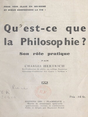 cover image of Qu'est-ce que la philosophie ?